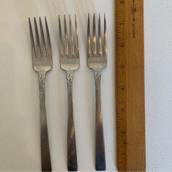 Oneida WM Dalton BROOKWOOD Stainless Steel Flatware Fork Set Lot of 3 Forks 7.25 - Picture 6 of 6